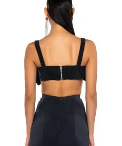 KYLE BOW DETAIL BRALETTE -akira shop kyle bow detail bralette black 6 6