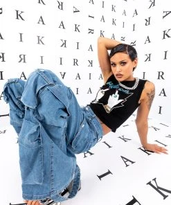 LA ISLA CARGO JEANS -akira shop la isla cargo jeans medium blue denim 1 1 c1