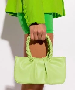 LARISSA LIME BRAID PURSE -akira shop larissa lime braid purse lime 1 1