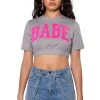 LE BAYBAY PATCH CROPPED T SHIRT -akira shop le baybay patch cropped t shirt grey multi 1 1