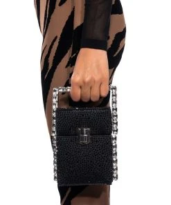 LEAD THE WAY EMBELLISHED TOP HANDLE BAG -akira shop lead the way embellished top handle bag black 1 1