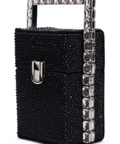 LEAD THE WAY EMBELLISHED TOP HANDLE BAG -akira shop lead the way embellished top handle bag black 4 4