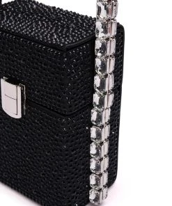 LEAD THE WAY EMBELLISHED TOP HANDLE BAG -akira shop lead the way embellished top handle bag black 5 5