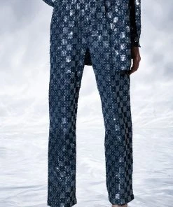 LEAH WIDE LEG TROUSER -akira shop leah wide leg trouser blue multi 1 1 c1