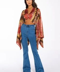 LENA SUPER HIGH RISE FLARE DENIM PANTS -akira shop lena super high rise flare denim pants medium blue denim 7 7