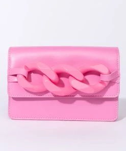 LET YOU GO PINK CHAIN PURSE
