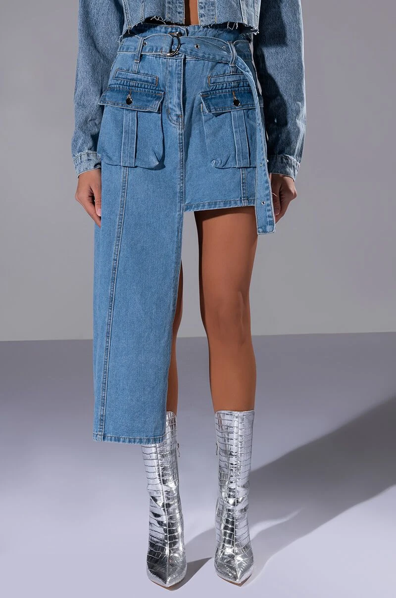 LEVEL UP MAXI MINI DENIM SKIRT 8 LEVEL UP MAXI MINI DENIM SKIRT - Image 6