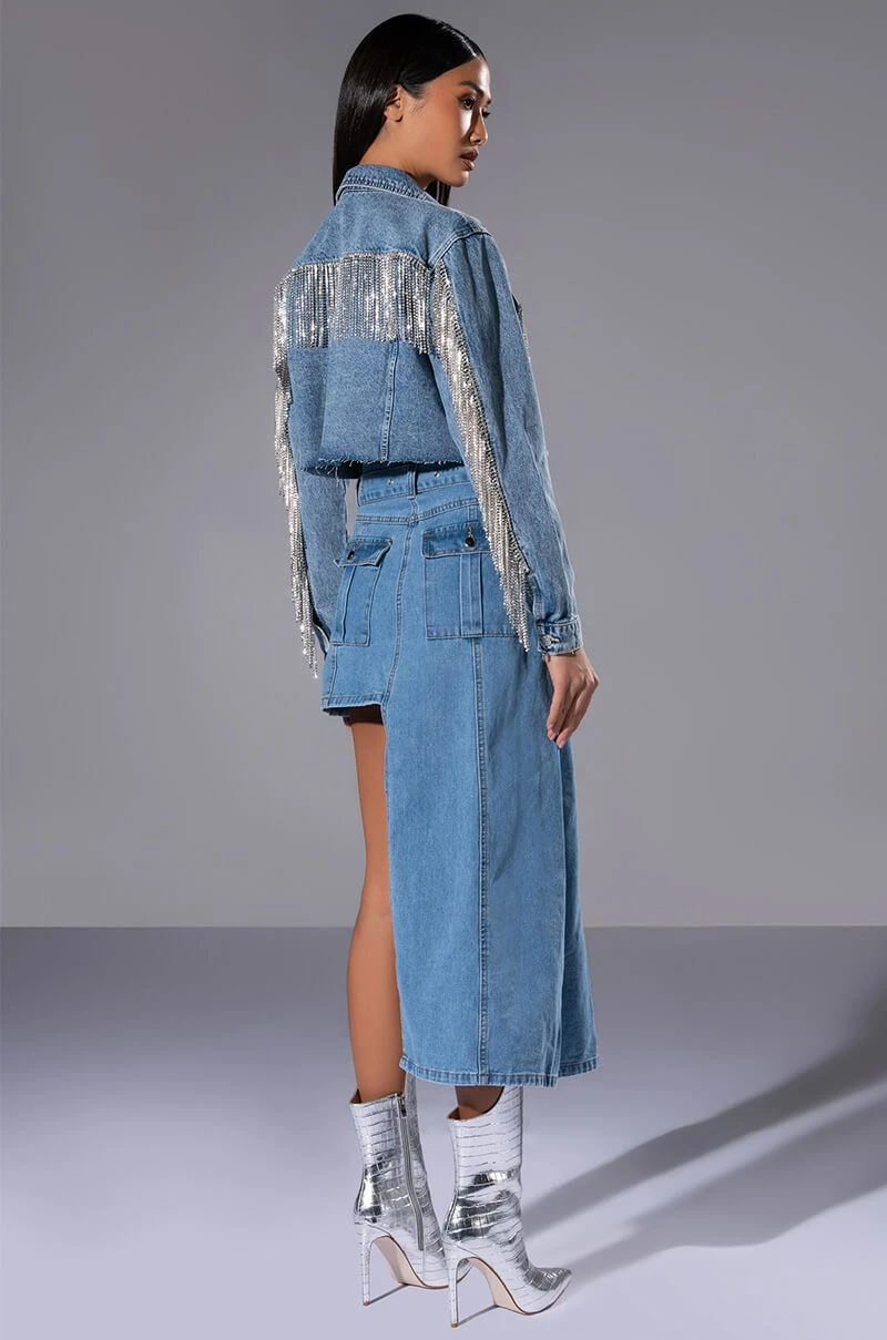 LEVEL UP MAXI MINI DENIM SKIRT 11 LEVEL UP MAXI MINI DENIM SKIRT - Image 9