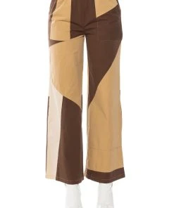 LEXI WIDE LEG JOGGER -akira shop lexi wide leg jogger brown multi 5 5