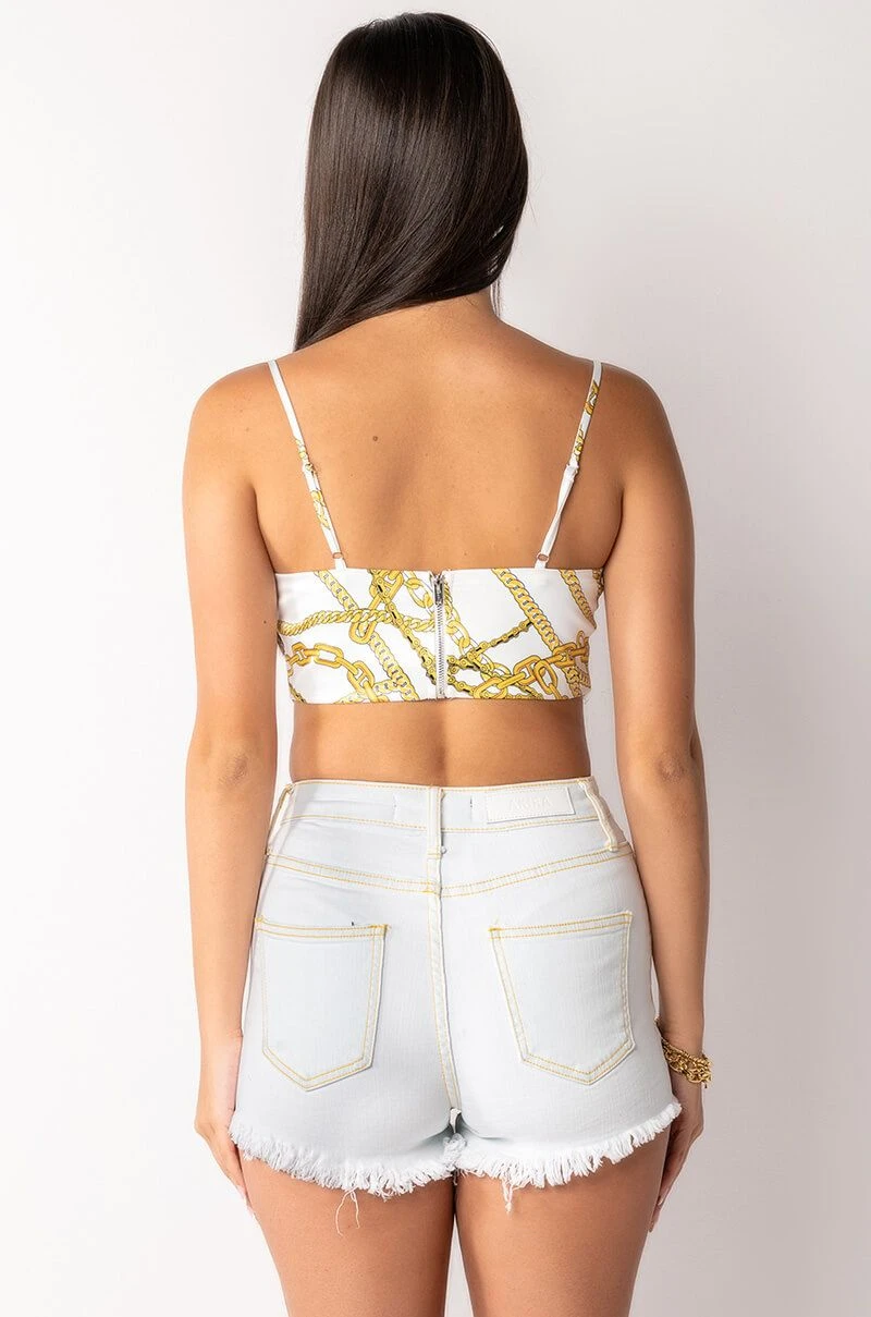 LINK UP SLEEVELESS CROPPED SATIN COWL NECK TANK 9 LINK UP SLEEVELESS CROPPED SATIN COWL NECK TANK - Image 7