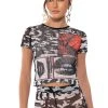 LIPS ARE SEALED MESH T SHIRT -akira shop lips are sealed mesh t shirt multi 1 1