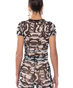 LIPS ARE SEALED MESH T SHIRT -akira shop lips are sealed mesh t shirt multi 6 6