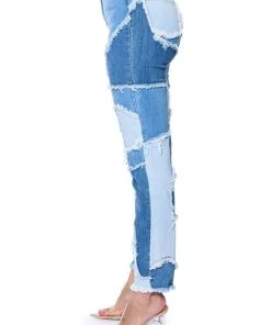 LITTLE BIT OF FUN FRAYED RELAXED FIT JEANS 17 LITTLE BIT OF FUN FRAYED RELAXED FIT JEANS -akira shop little bit of fun frayed relaxed fit jeans light blue denim 7 7
