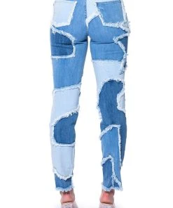 LITTLE BIT OF FUN FRAYED RELAXED FIT JEANS 18 LITTLE BIT OF FUN FRAYED RELAXED FIT JEANS -akira shop little bit of fun frayed relaxed fit jeans light blue denim 8 8
