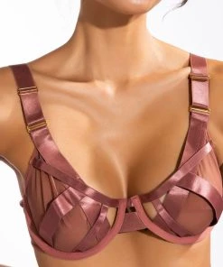 LIVE A LITTLE FASHION BRA -akira shop live a little fashion bra brown 2 2 c1 c1 c1