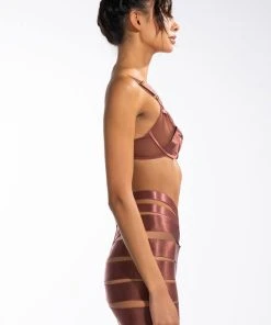 LIVE A LITTLE FASHION BRA -akira shop live a little fashion bra brown 6 6 c1 c1 c1