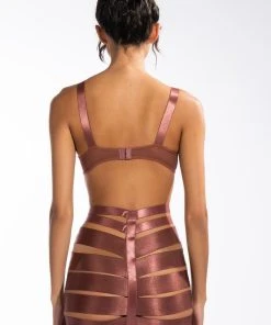 LIVE A LITTLE FASHION BRA -akira shop live a little fashion bra brown 7 7 c1 c1 c1