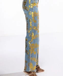 LOCK MY LOVE FOIL DETAILED JEANS -akira shop lock my love foil detailed jeans light blue denim 4 4 c1 c1 c1 c1