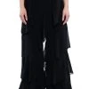 LOREN RUFFLE DETAILED PANTS 1 LOREN RUFFLE DETAILED PANTS -akira shop loren ruffle detailed pants black 1 1
