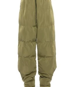 LORENA WIDE LEG PUFFER PANT -akira shop lorena wide leg puffer pant olive 5 5