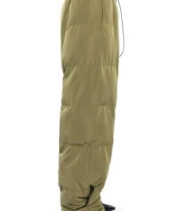 LORENA WIDE LEG PUFFER PANT -akira shop lorena wide leg puffer pant olive 6 6