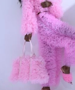 LOU LOU TULLE DUFFLE -akira shop lou lou tulle duffle light pink 2 2