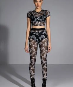 LOVE ON LOCKDOWN MESH TOP -akira shop love on lockdown mesh top black silver 3 3