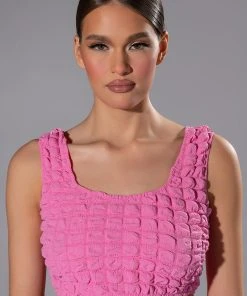 LUCY TEXTURED CROP TANK TOP