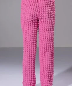 LUCY TEXTURED WIDE LEG PANT -akira shop lucy textured wide leg pant pink 7 7