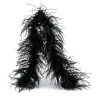 LUXE OSTRICH FEATHER PURSE STRAP -akira shop luxe ostrich feather purse strap black 3 3