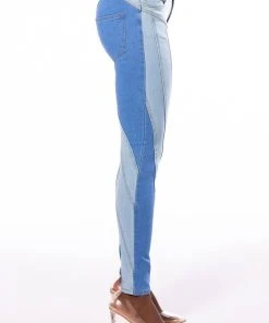MAKE YOUR MOVE LOW RISE SKINNY JEANS -akira shop make your move low rise skinny jeans medium blue denim 4 4