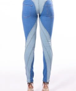 MAKE YOUR MOVE LOW RISE SKINNY JEANS -akira shop make your move low rise skinny jeans medium blue denim 5 5