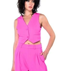 MAKING THE CUT CROPPED VEST 19 MAKING THE CUT CROPPED VEST -akira shop making the cut cropped vest pink 6 6