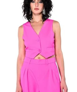 MAKING THE CUT CROPPED VEST 20 MAKING THE CUT CROPPED VEST -akira shop making the cut cropped vest pink 7 7