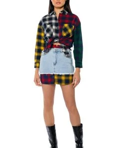 MARIANNA PLAID DETAILED MINI SKIRT -akira shop marianna plaid detailed mini skirt red multi 3 3 c1