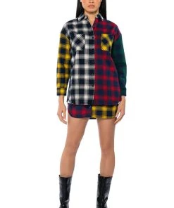 MARIANNA PLAID DETAILED MINI SKIRT -akira shop marianna plaid detailed mini skirt red multi 4 4 c1