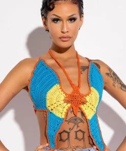 MARIPOSA CROCHET HALTER TOP
