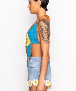 MARIPOSA CROCHET HALTER TOP -akira shop mariposa crochet halter top blue multi 4 4