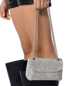 MARRY THE NIGHT EMBELLISHED SHOULDER BAG -akira shop marry the night embellished shoulder bag silver 1 1