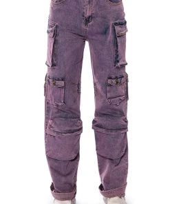 MELISSA CARGO PANTS -akira shop melissa cargo pants purple 5 5