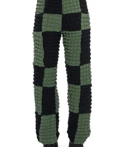 MET YOU IN SAN FRANCISCO COLORBLOCK PUFF WIDE LEG PANT 16 MET YOU IN SAN FRANCISCO COLORBLOCK PUFF WIDE LEG PANT -akira shop met you in san francisco colorblock puff wide leg pant olive 7 7