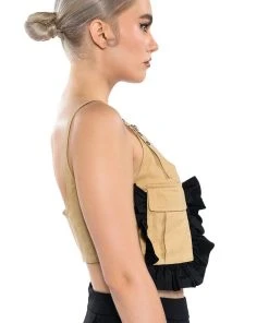 MIA UTILITY BRALETTE -akira shop mia utility bralette beige multi 5 5