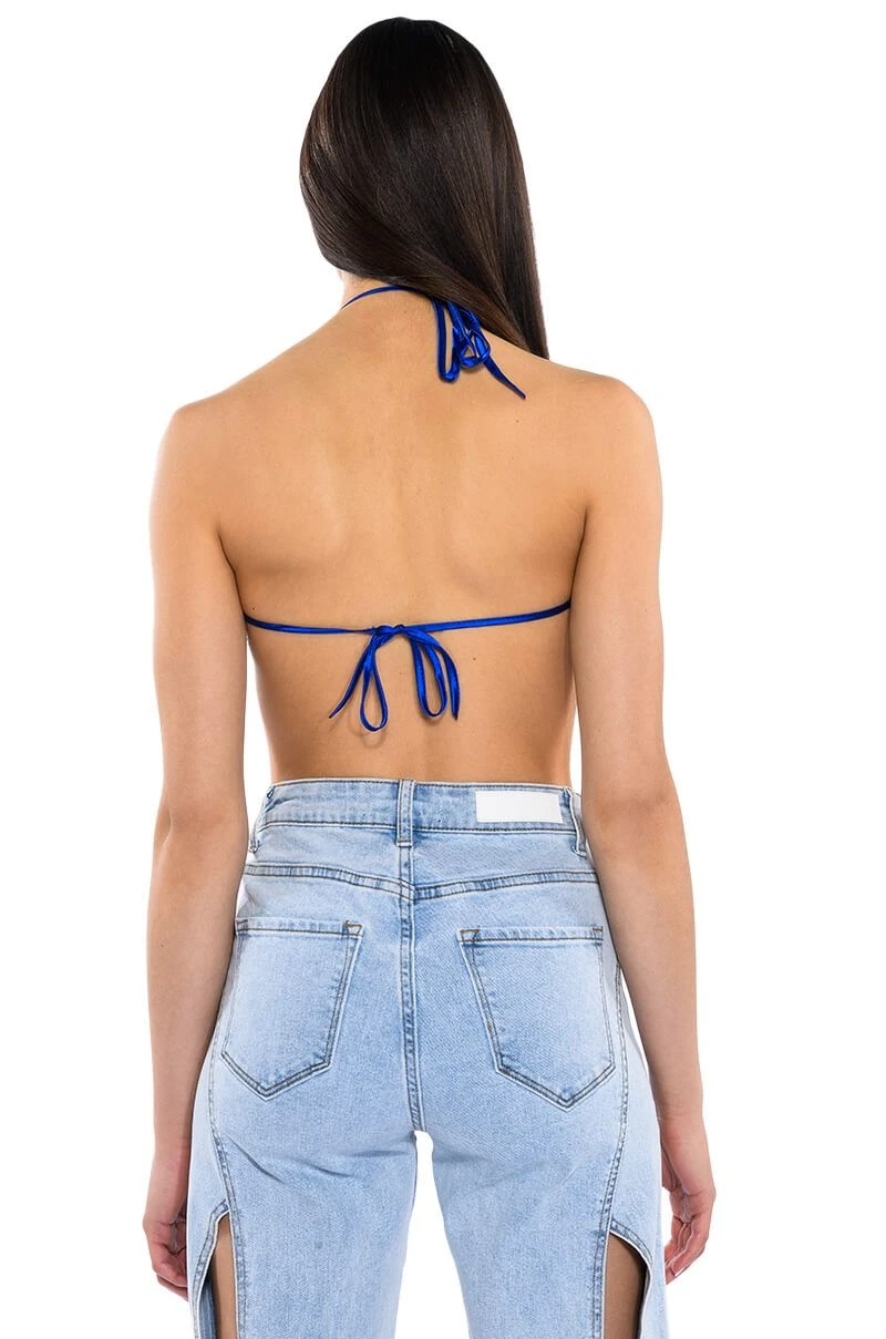 MIAMI CALLIN RHINESTONE CHAINMAIL TOP IN BLUE 8 MIAMI CALLIN RHINESTONE CHAINMAIL TOP IN BLUE - Image 6