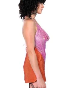 MIAMI ON THE LINE EXCEPTIONAL CHAINMAIL TOP -akira shop miami on the line exceptional chainmail top light pink 12 12