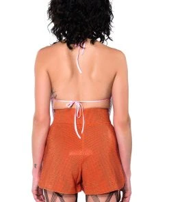 MIAMI ON THE LINE EXCEPTIONAL CHAINMAIL TOP -akira shop miami on the line exceptional chainmail top light pink 13 13