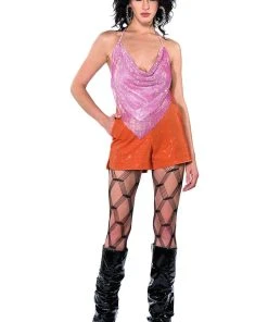 MIAMI ON THE LINE EXCEPTIONAL CHAINMAIL TOP -akira shop miami on the line exceptional chainmail top light pink 9 9