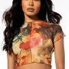 MIND YOURS MESH TOP 2 MIND YOURS MESH TOP -akira shop mind yours mesh top orange multi 1 1