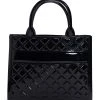 MINE OR YOURS QUILTED TOTE BAG -akira shop mine or yours quilted tote bag black 2 2