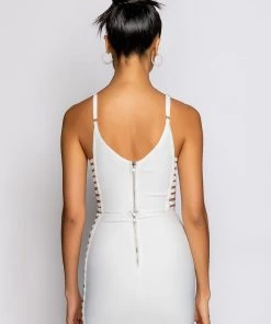 MISBEHAVED BANDAGE CUTOUT CROP TOP 18 MISBEHAVED BANDAGE CUTOUT CROP TOP -akira shop misbehaved bandage cutout crop top white 8 8