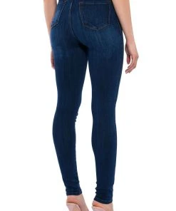 MODEL CALL HIGH RISE STRETCHY SKINNY JEANS -akira shop model call high rise stretchy skinny jeans dark blue 2 2